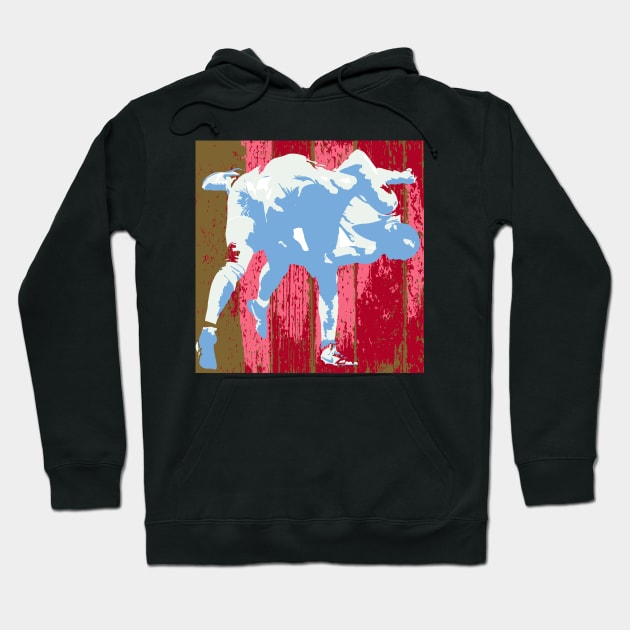 Cool Retro Wrestling Art Hoodie by artist369